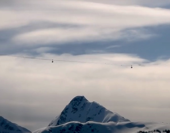 Riding the world’s highest ski lift strung between two&nbsp;peaks