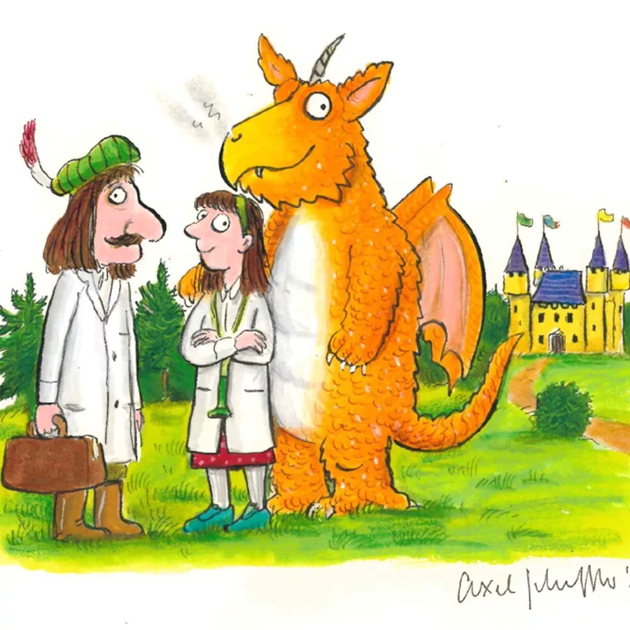 Warwick Castle to raffle unique Alex Scheffler Zog art for&nbsp;charity