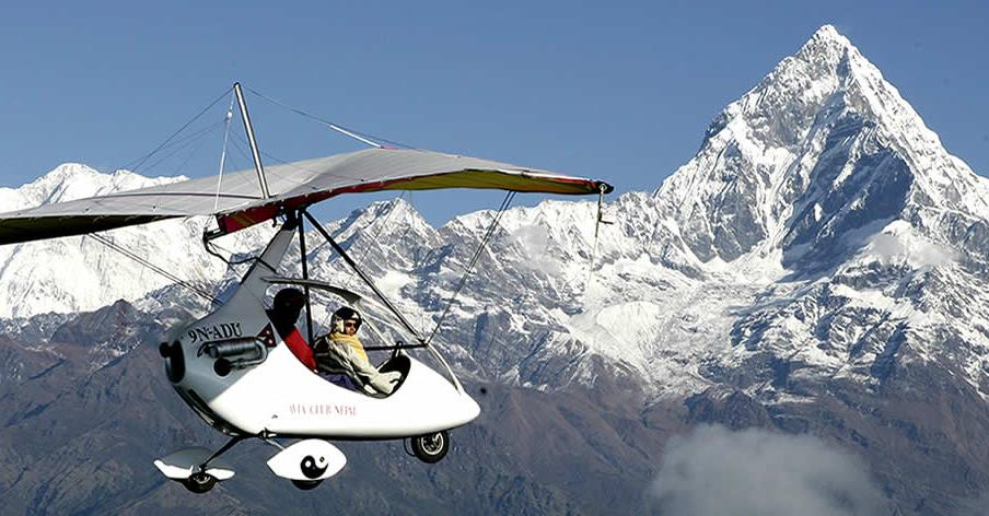 Flying high to Nepal’s sacred mountain in a tiny ultralight