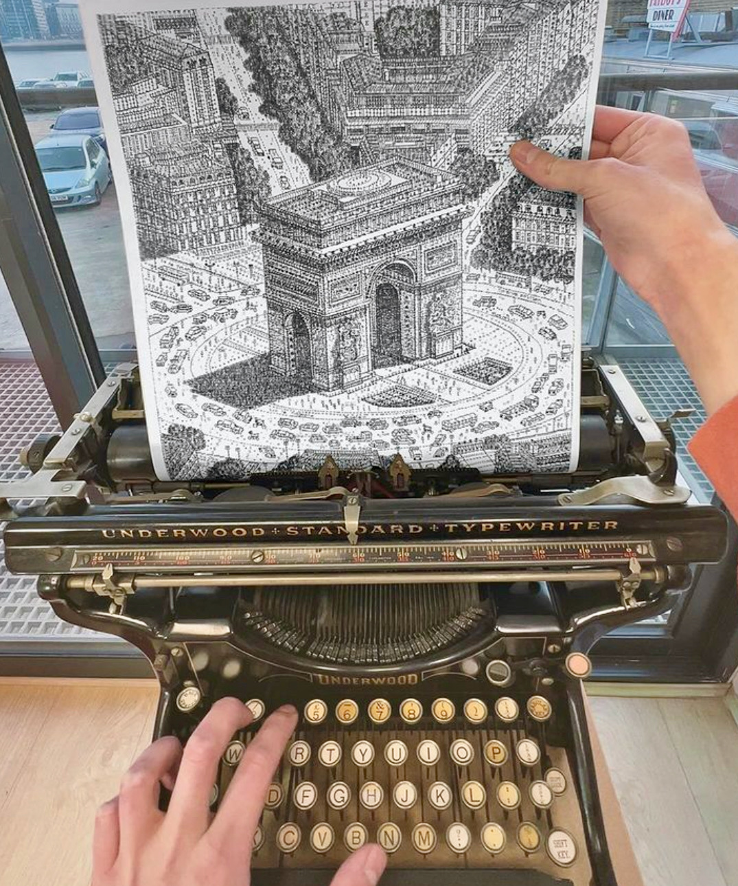 Amazing typewriter travel art by James Cook rings my&nbsp;bell