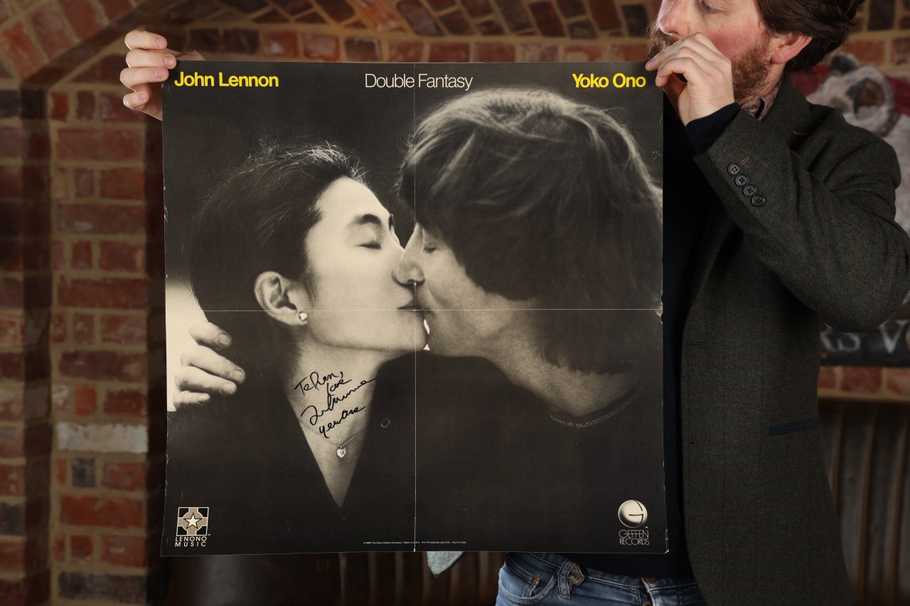 Poster signed by John Lennon on morning of murder up for&nbsp;auction